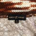 Almost Famous Y2K Wrap Style V-Neck Fitted Ruched Corset Brown Purple Lace Trim Blouse Shirt Top Long sleeve-S #Cottagecore #Whimsical #Whimsygoth Measurement in pics Photo 2