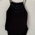 Free People NWOT  Solstice Bodysuit Top Seamless High Neck Black Size Medium Photo 0
