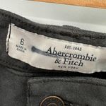 Abercrombie & Fitch Abercrombie Gray Suede Pants Slight Stretch Flat Front Womens Size 6 Photo 2