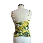 L.E.I Y2K Yellow & Green Floral Babydoll Tank Top Size Small Photo 2