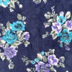 Miss Elaine Robe Womens Large Blue Floral Fleece Winter Housecoat Boho Granny Photo 6