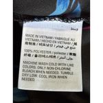 Bar III  Satin Black/Multi‎ Floral 3/4 Flutter Sleeve Blouse Size M Wrap Front Photo 6