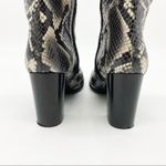 Dusano Womens‎ Boots Size 37 Snakeskin Python Print Chunky Heeled Mobwife Retro Black Photo 2
