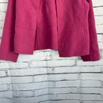 Eileen Fisher Pink Boiled Wool Cashmere Open Front Jacket Women’s Large Minimal Photo 3