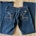 David Khan Vintage Dark Wash Low Rise Flare Jeans Size 25 Black Photo 6