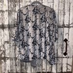 Knox Rose  gray velvet floral open from cardigan Photo 3