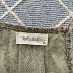 Bella Dahl Drape Front Green Snake Skin Romper Tie Front - Size Medium Photo 3