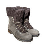UGG  Fraser Exposed Fur Stout Water-resistant Leather Combat Boots Size 7.5 Women Photo 7