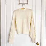 NICHOLAS • Camilla Cable Knit Cardigan wool alpaca Carnation cream ivory cropped White Photo 9