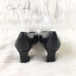 Evan Picone 🔃 Navy Blue Leather High Heel Pumps Photo 4