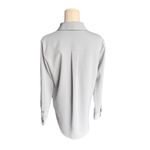 Theory - Matte Twill Button Shirt in Mist Blue Sz S Photo 4