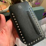 Mulberry Authentic ENGLAND Calf leather/studs card/phone holder Photo 5