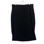 Torrid NWT Midi Studio Knit Side Knot Skirt Black Pencil Sz 2x Office Stretch Photo 5
