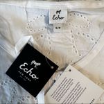 ECHO Ocean Eyelet Tunic Dress,‎ Beach Cover Up, White, Size Small, NWT White Photo 7