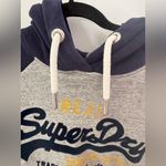 Superdry Logo Hoodie Light Gray Pullover Sweatshirt Women Sz 8 Photo 3