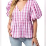 CROSBY by Mollie Burch Crosby Jackie Top, Pink Gingham Small Photo 0