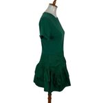 Aureum Women’s Dress Small Green Short Sleeve Flare Asymmetrical Trendy Photo 3