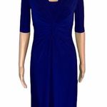 CHAPS twist front short sleeve blue dress Photo 0