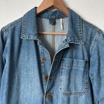 Free People M Denim Jumpsuit with Button Front Photo 3