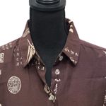 Soft Surroundings  VTG 90s Size M Button Up Shirt Blouse Asian Print Artsy Kimono Photo 1