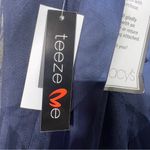 Teeze Me  Size 13 Floral Embroidered Layered Tull Belted Halter Neck Evening Gown Photo 8