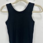Madewell  Regenerative Supima Cotton Ribbed Scoopneck Tank Black Stretch XXS NWT Photo 7