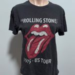 The Rolling Stones  1975 US Tour Black Tongue T-shirt Medium Band Tee Photo 0
