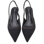 ZARA Black Denim Sling Back Stiletto Heel Photo 2