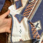 VTG TRIBAL PRINT PULLOVER CASUAL BEACH BOHO HOODIE White Size M Photo 3