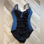 Tommy Bahama  Island Cays Colorblock Tie-Front One-Piece Swimsuit size 12 NWT Photo 2