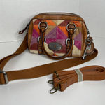 Fossil RARE  LONG LIVE VINTAGE MADDOX PATCHWORK LEATHER SATCHEL HANDBAG PURSE Photo 0