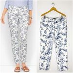 Talbots  Slim Ankle Jeans – Butterfly Floral Print Size 12 Petite Photo 1
