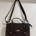 VALENCHI Brown Leather Floral Travel Bag for Women EUC Brown Photo 6