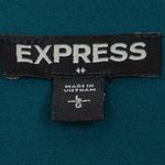 EXPRESS Green Shirt Dress Zipper Belted Long Sleeve Size L Roll Tab Sleeve Work Photo 4