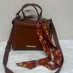 Steve Madden  Brown Satchel-Crossbody with Floral Scarf Photo 0