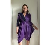 Vintage 70s Disco Nightclub Dress Purple Size small Sparkle Statement Style USA Photo 9