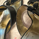 Dolce & Gabbana  Black Sandals with Gold Buckles Photo 2