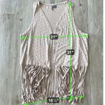 New Direction Womens New Directions Light Brown/Tan Fringe Vest - XL Photo 3