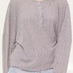 Urban Outfitters Holland Thermal Henley Oversized Top Photo 0