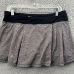 Lululemon Pace Rival Skirt Skort Heather Lux Multi Black Athletic Tennis Women 8 Photo 0