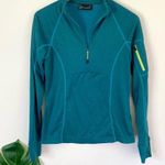MondettaTeal Blue Athletic Jacket 1/4 Zip Pullover Women's Size Medium Photo 0