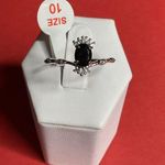 Bomb Party RBP7453 “Pure Bliss” Black Onyx CZ on Rhodium Size 10 Ring NWT Photo 0