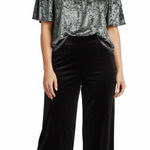 Knox Rose NWT  Off Shoulder Velvet Top Blue Gray XS Holiday Party Festival Photo 0