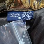 Vintage Venezia Jeans Top Gold Metallic Button Photo 5