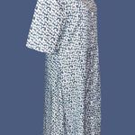 Miss Look  lightweight blue dress with tiny white print design. New Photo 3