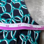 Banana Republic  Sleeveless Drape Front Dress Womens Medium Geometric Print Midi Photo 11