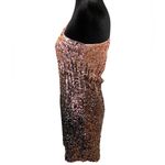a.n.a NEW -Kaci Ombre Bronze Sequin One Shoulder Stretch Formal Classy Party Dress Photo 4