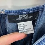 Vintage B. Moss women's medium wash embroidered blue denim cotton‎ knee dress 10 Photo 2