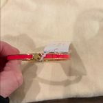 Kate Spade New With Tags  Push Lock Thin Enamel Coral Bangle Bracelet Photo 1