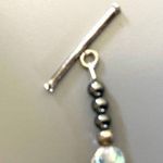 Hematite Swarovski crystal and silver bracelet Photo 6